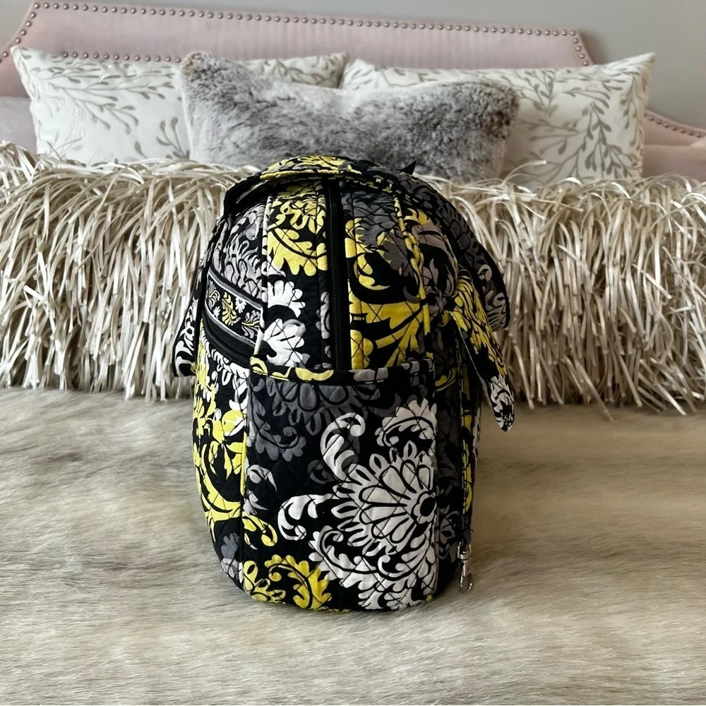 VERA BRADLEY Baroque 2010 Stroll Around Baby Diaper Bag Tote Black Yellow Y2K